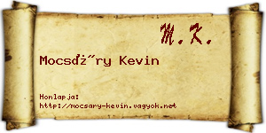Mocsáry Kevin névjegykártya