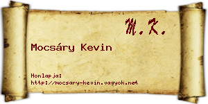 Mocsáry Kevin névjegykártya