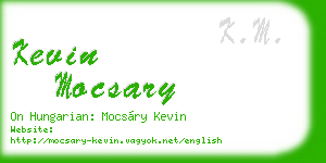 kevin mocsary business card
